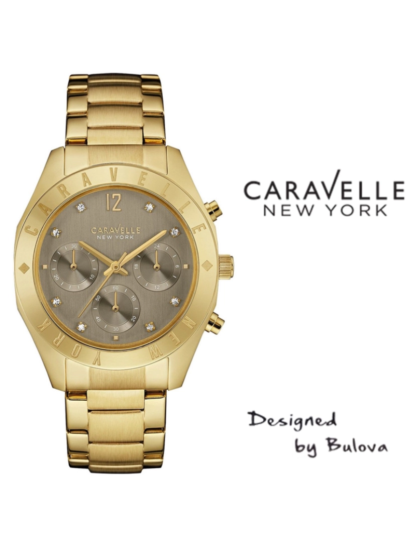 Caravelle - Relógio Caravelle Senhora Dourado