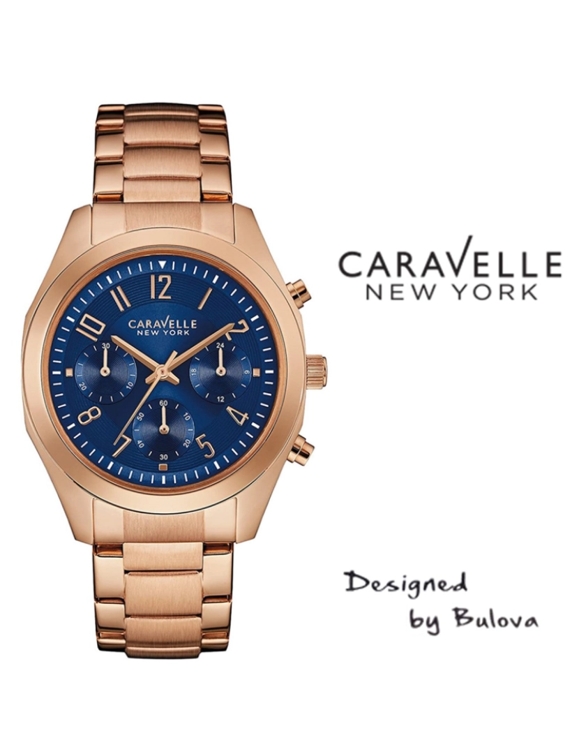 Caravelle - Relógio Caravelle Senhora Dourado rosa