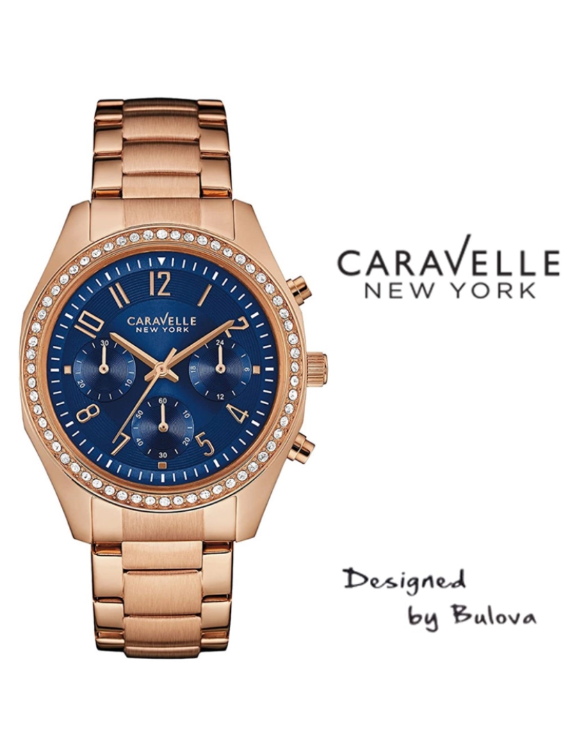 Caravelle - Relógio Caravelle Senhora Dourado rosa