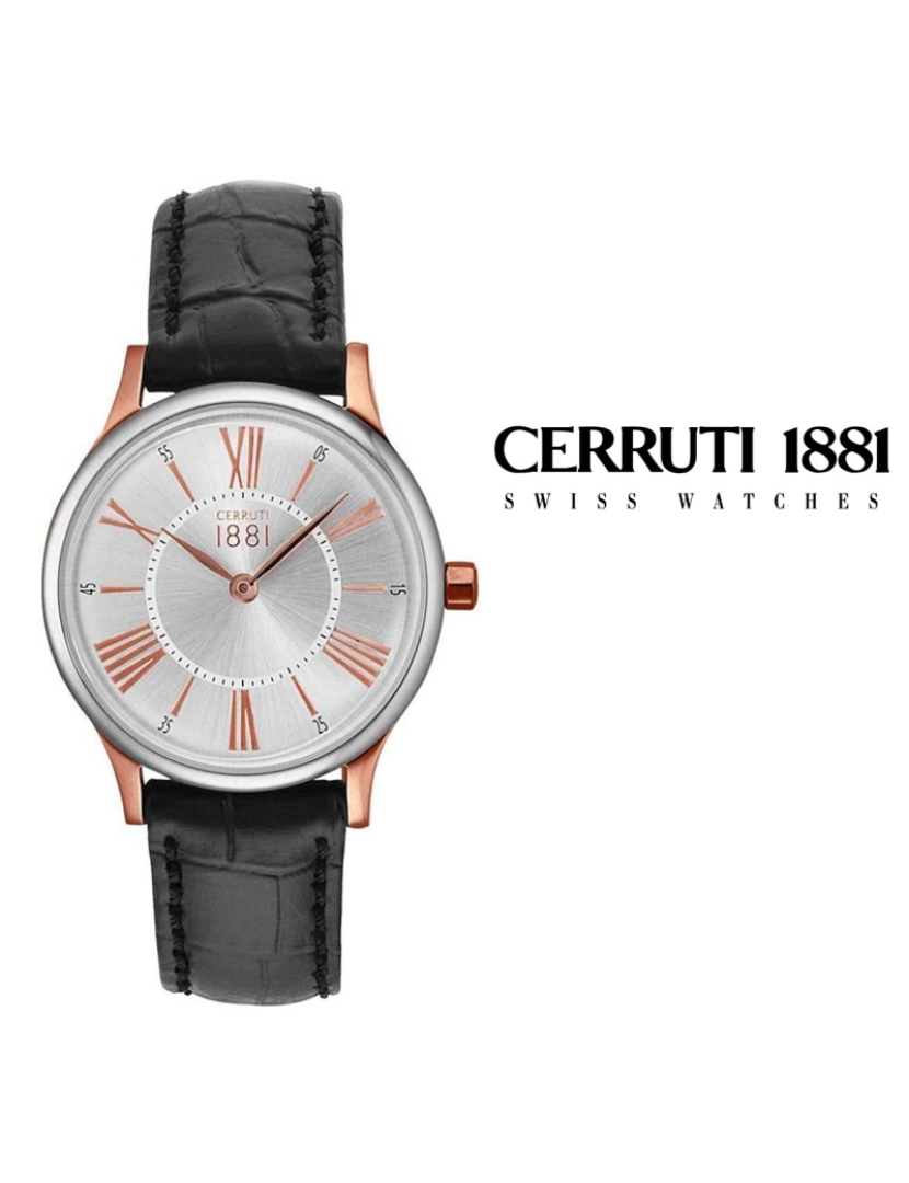 Cerruti - Relógio Cerruti 1881® Senhora Preto e Rosa Dourado