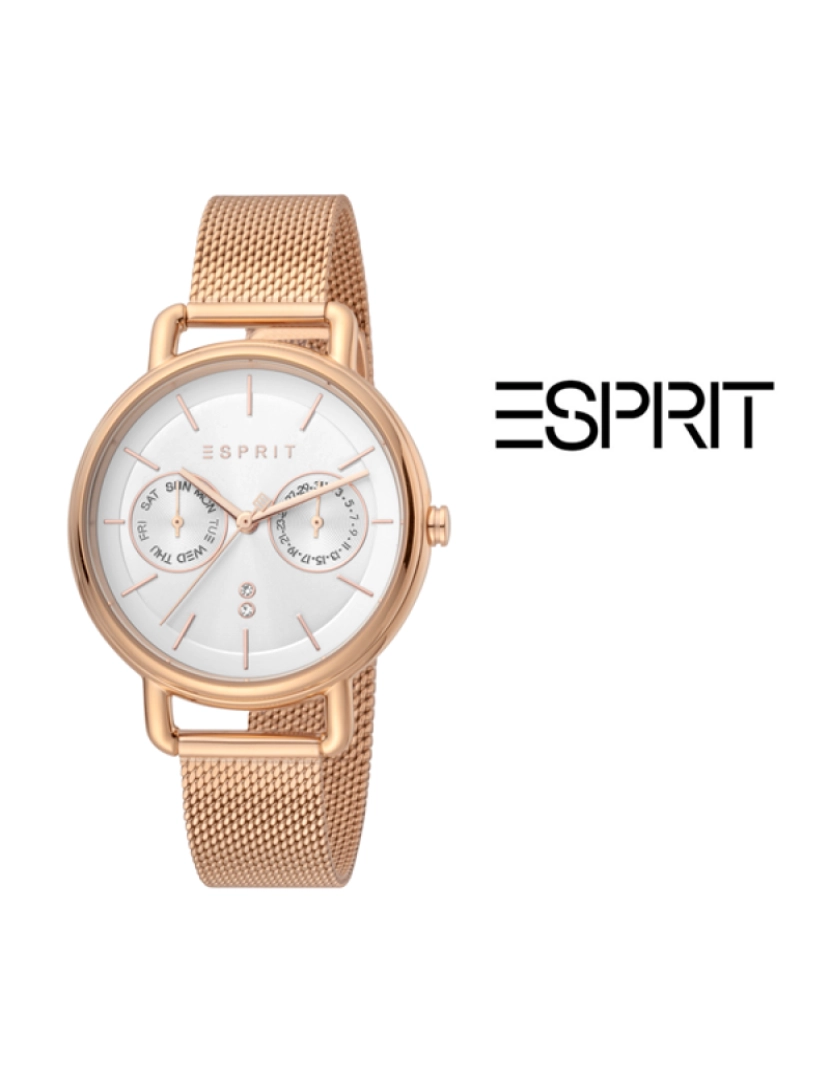 Esprit - Relógio Senhora Dourado Rosa