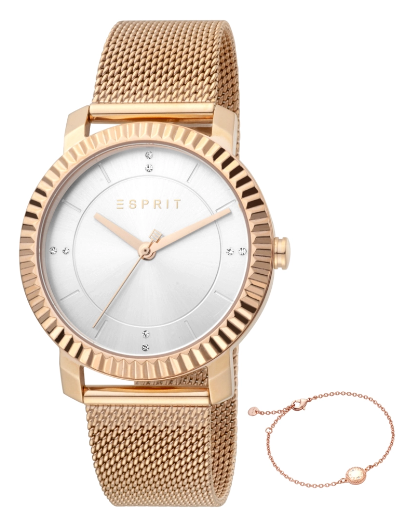 Esprit - Relógio Senhora Dourado Rosa