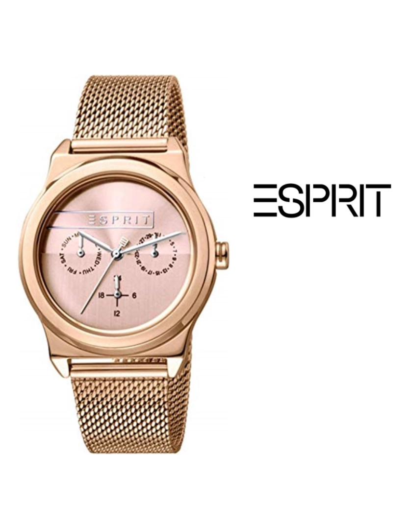 Esprit - Relógio Senhora Dourado Rosa