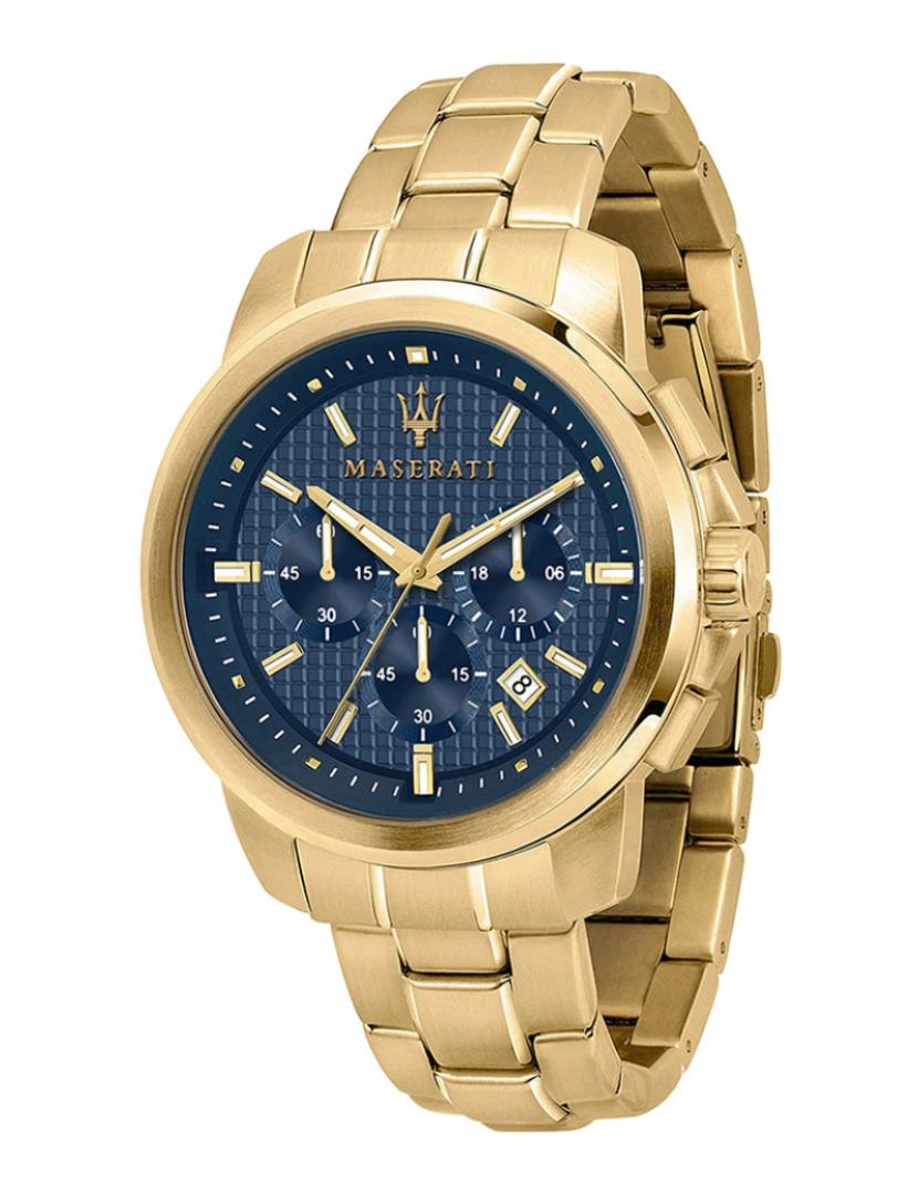Maserati - Relógio Homem Dourado e Azul