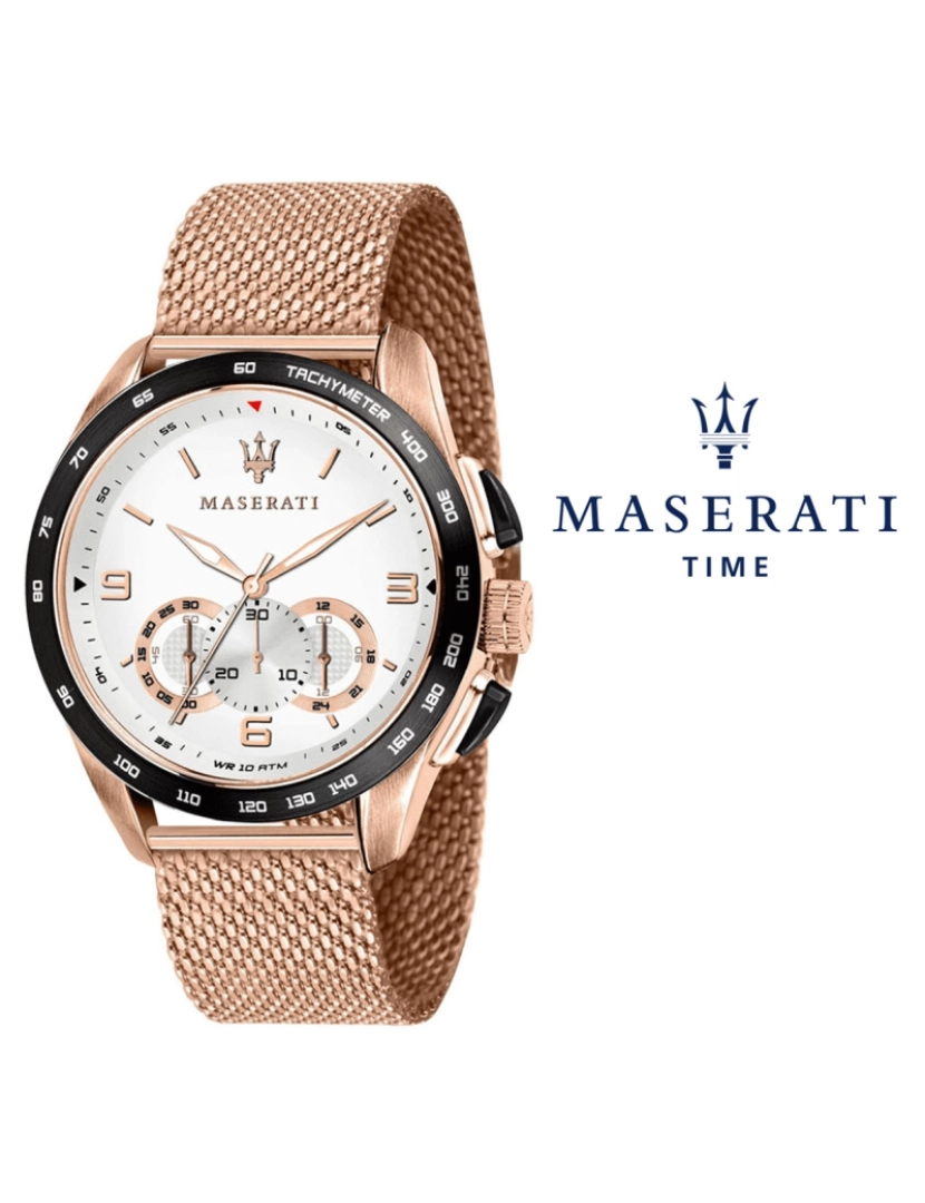 Maserati - Relógio de Homem Traguardo Dourado 