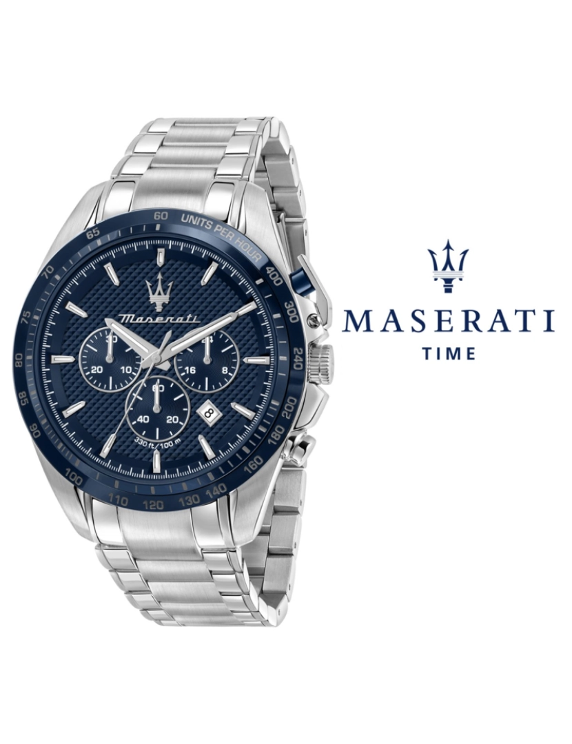 Maserati - Relógio Homem Prateado