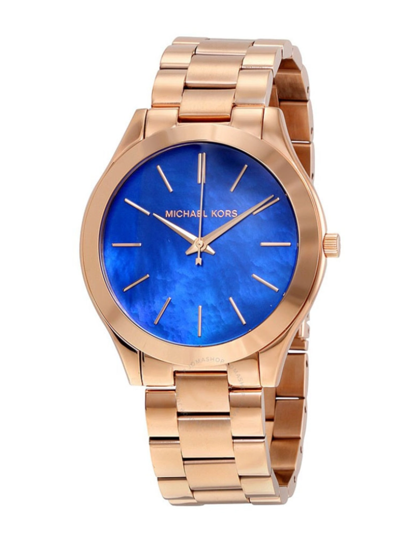 Michael Kors - Relógio Michael Kors Senhora Runway Slim ll Dourado Rosa e Azul