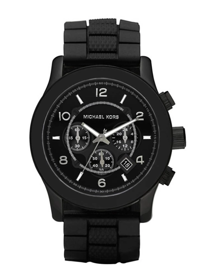 Michael Kors - Relógio Cronógrafo Silicone Homem Preto