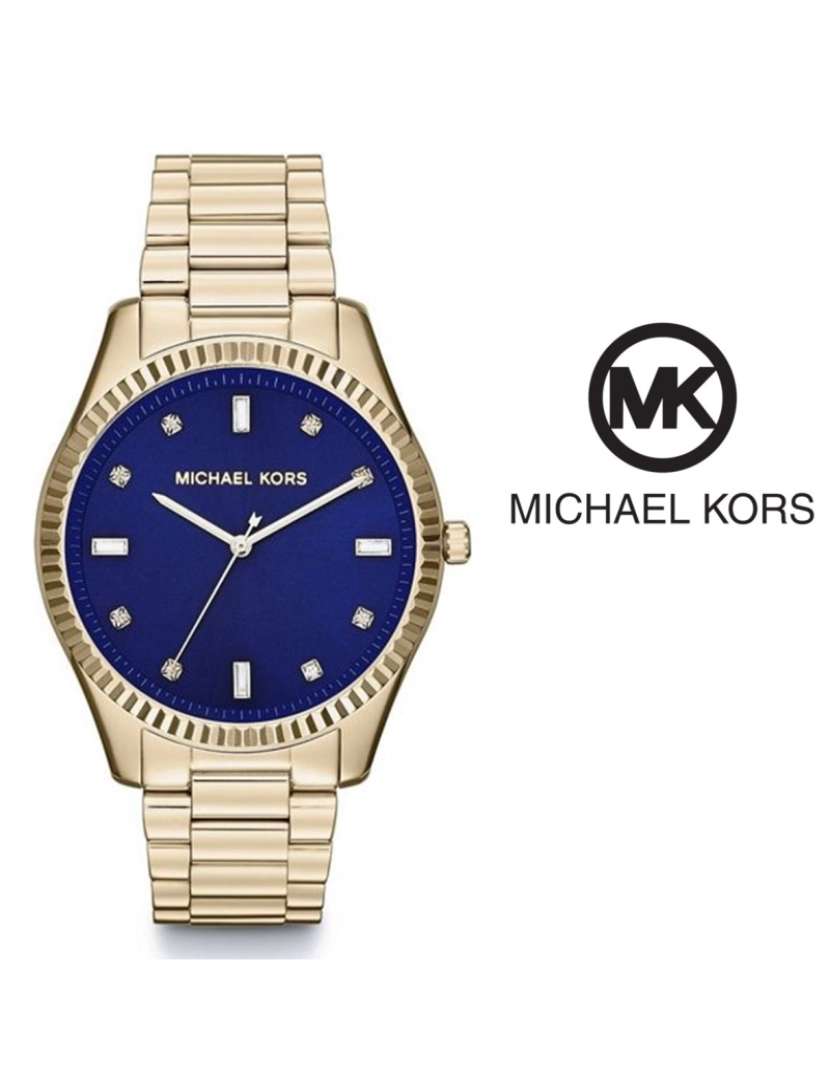 Michael Kors - Relógio Michael Kors Dourado e Azul 