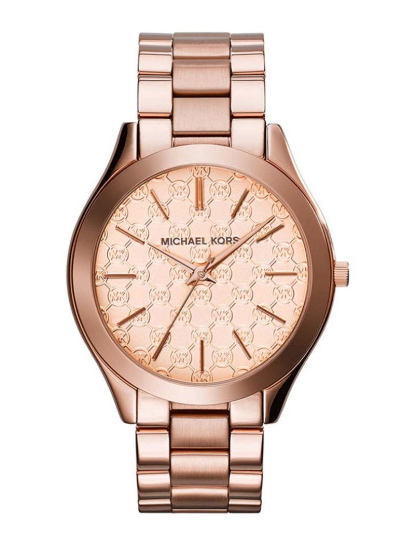 Michael Kors - Relógio Senhora Slim Runway Dourado Rosa