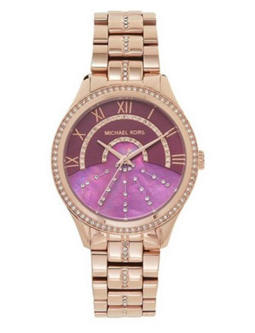 Michael Kors - Relógio Senhora Rose Gold e Roxo