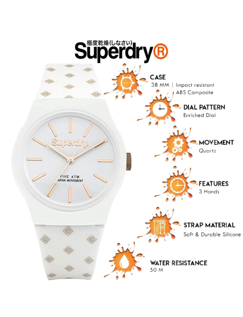 Superdry - Relógio Senhora Branco