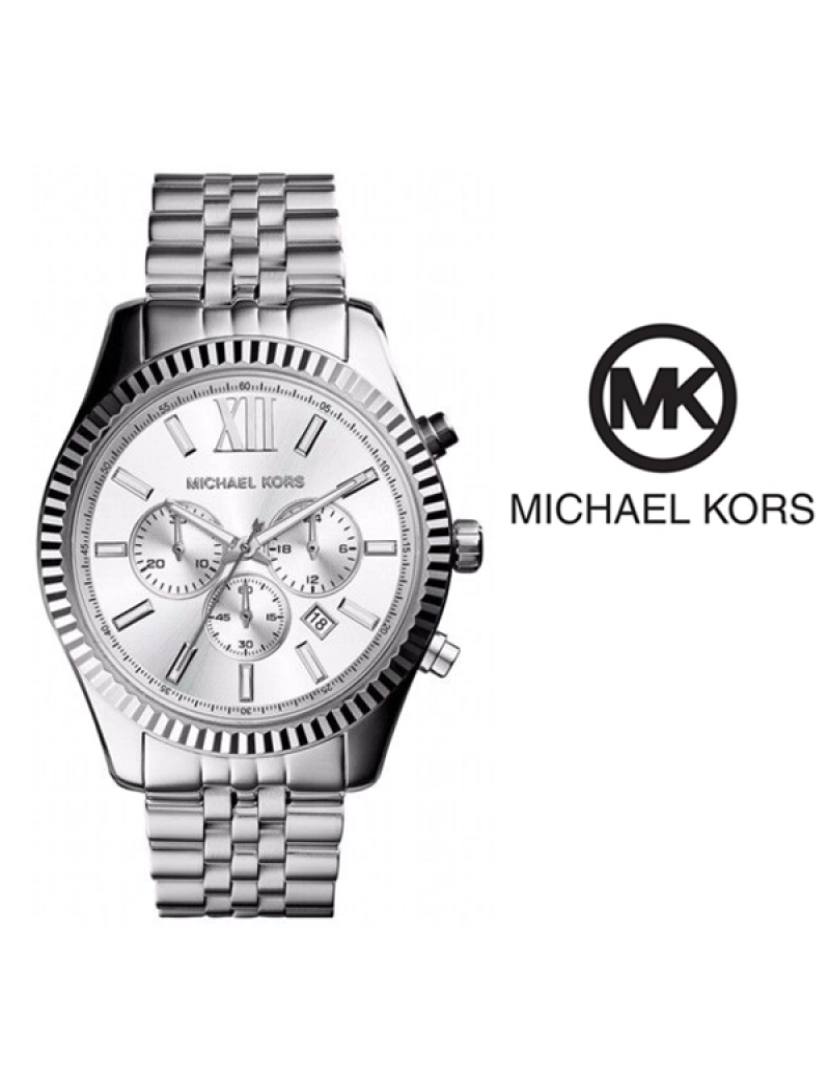 MICHAEL KORS MK8405 Lexington Chronograph Silver Dial Men039s Wrist  Watch 45mm 796483163423  eBay