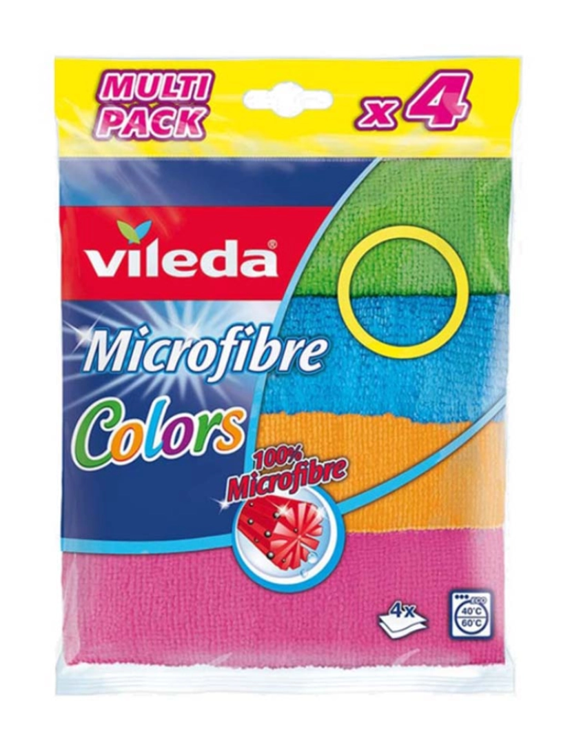 Vileda -  Pano Microfibras Colors 4 Un