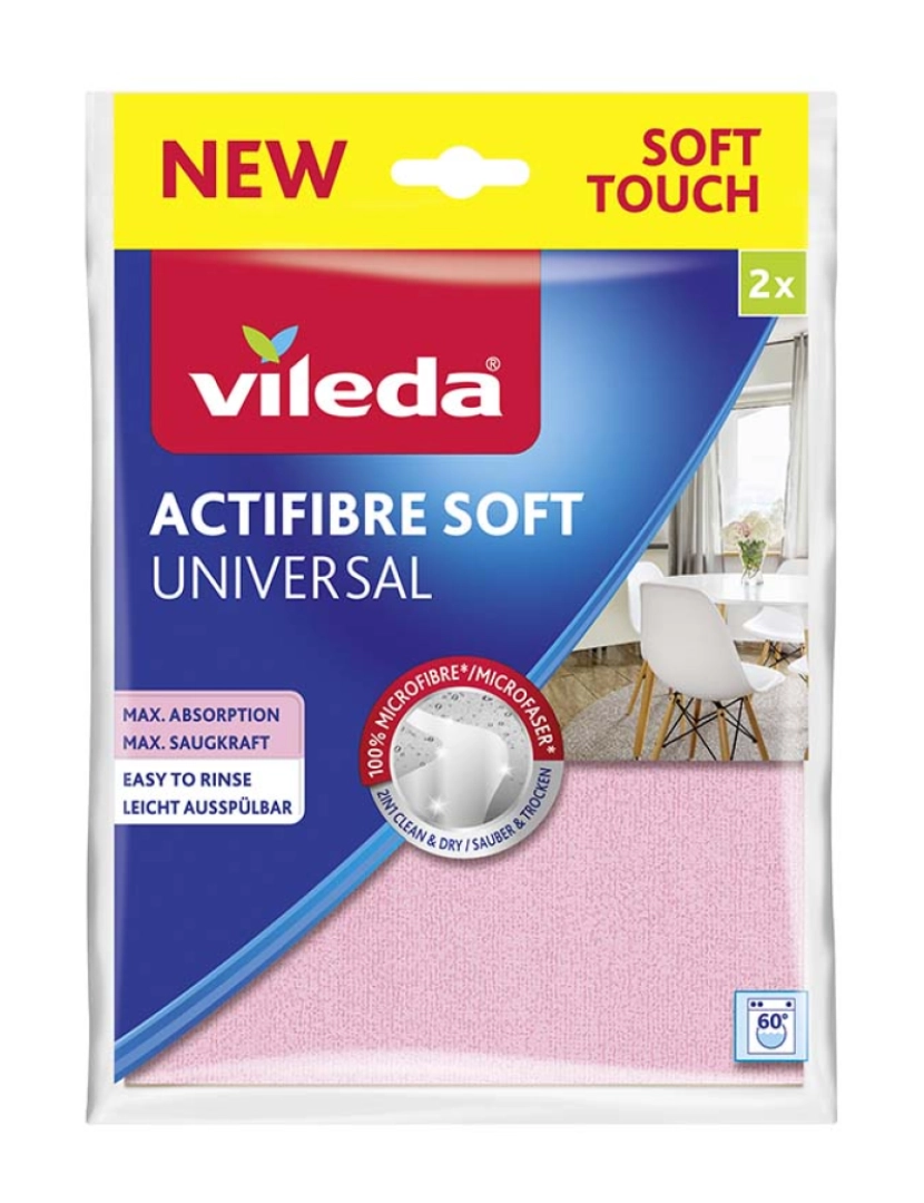 Vileda -  Pano Microfibras Actifibre Soft 2 Un