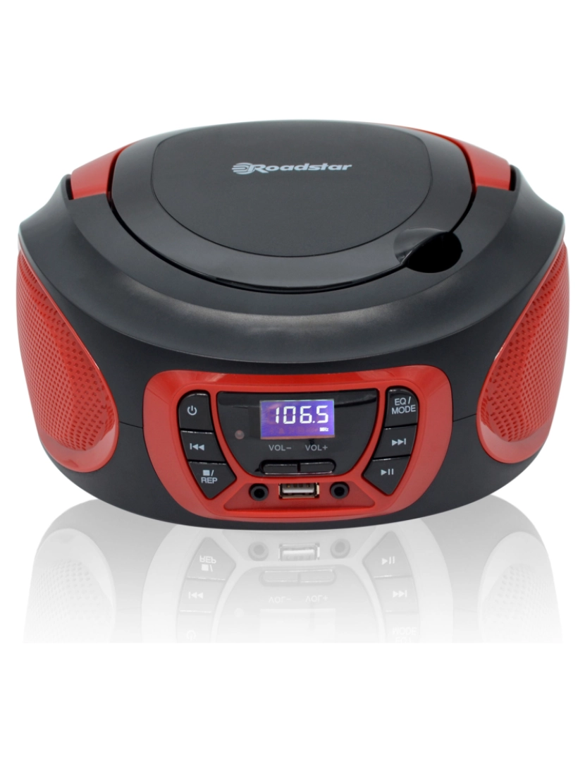 Roadstar - Rádio Gravador com CD CDR-365U/RD