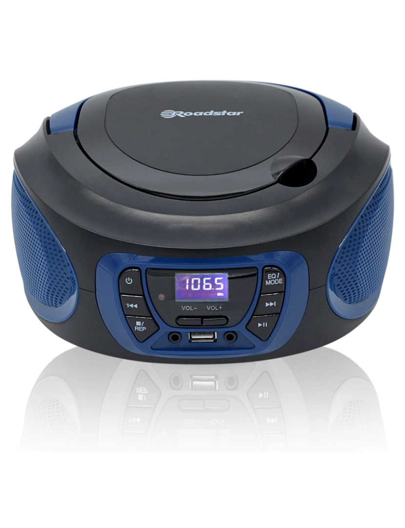 Roadstar - Rádio Gravador com CD CDR-365U/BL