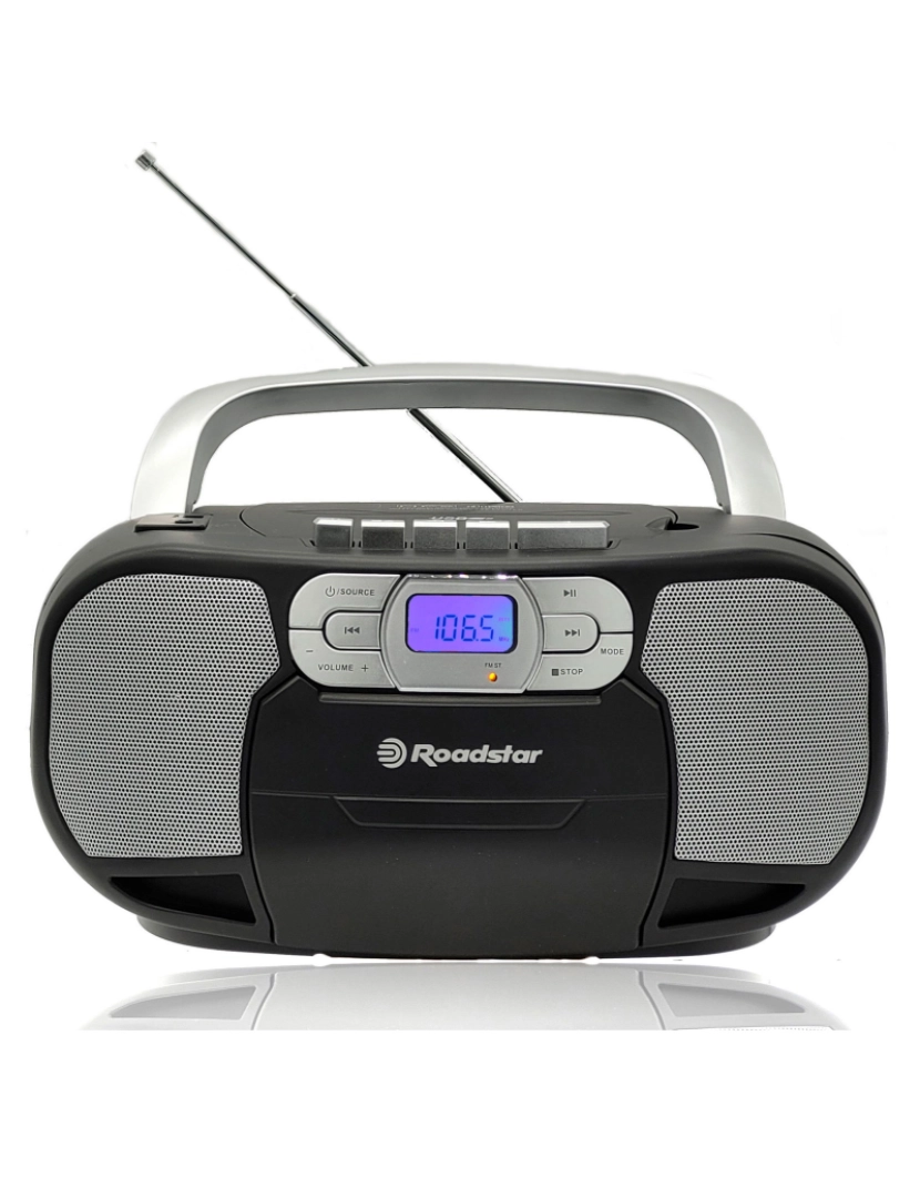 Roadstar - Rádio Gravador com CD e Cassete RCR-4635UMP/BK