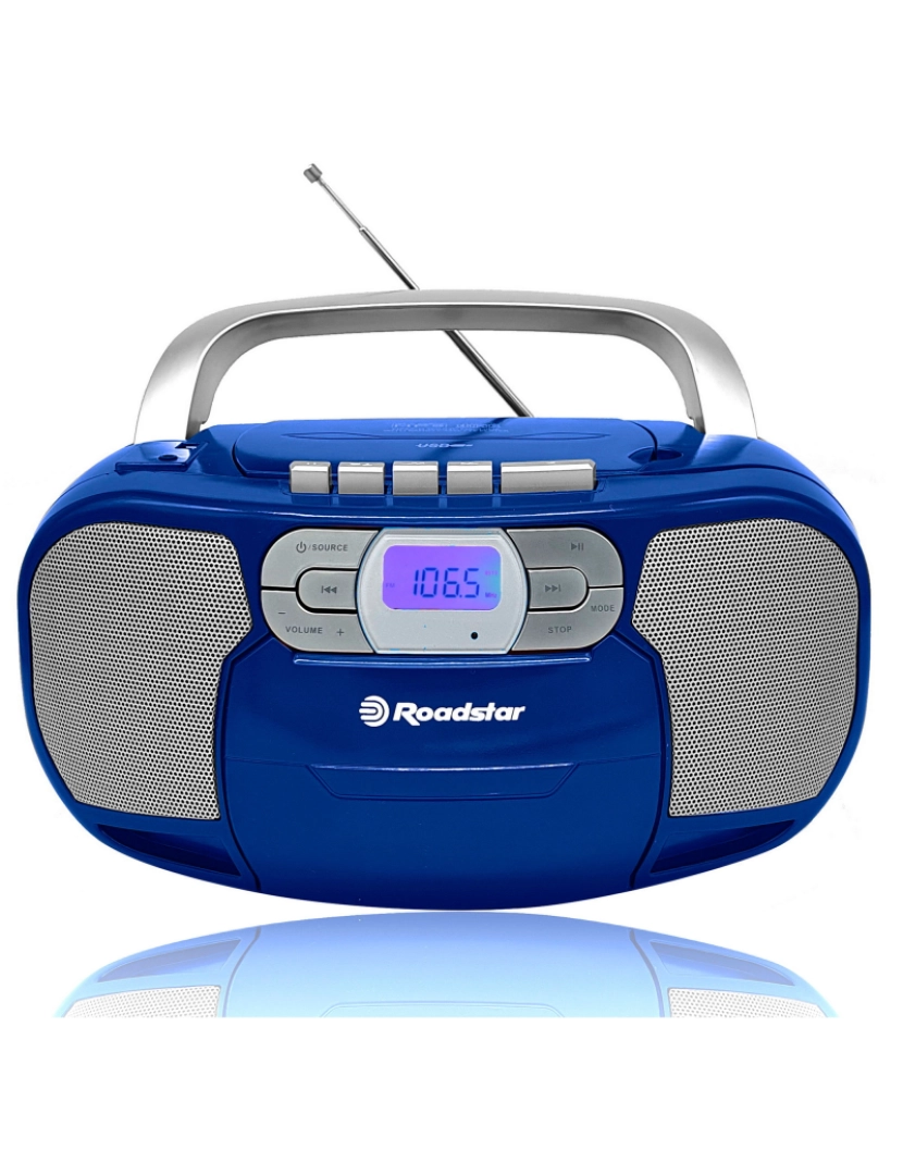 Roadstar - Rádio Gravador com CD e Cassete RCR-4635UMP/BL
