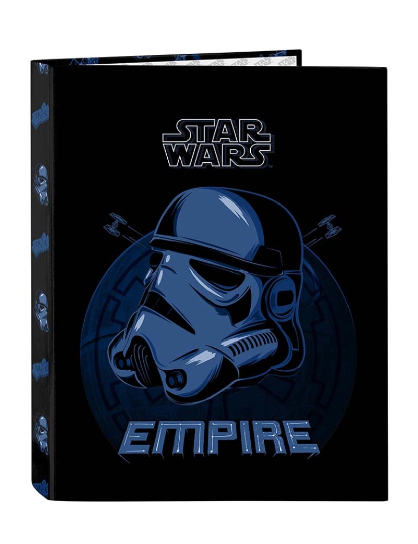 Star Wars - Capa Arquivo Com Argolas Star Wars Digital Escape Preto A4 