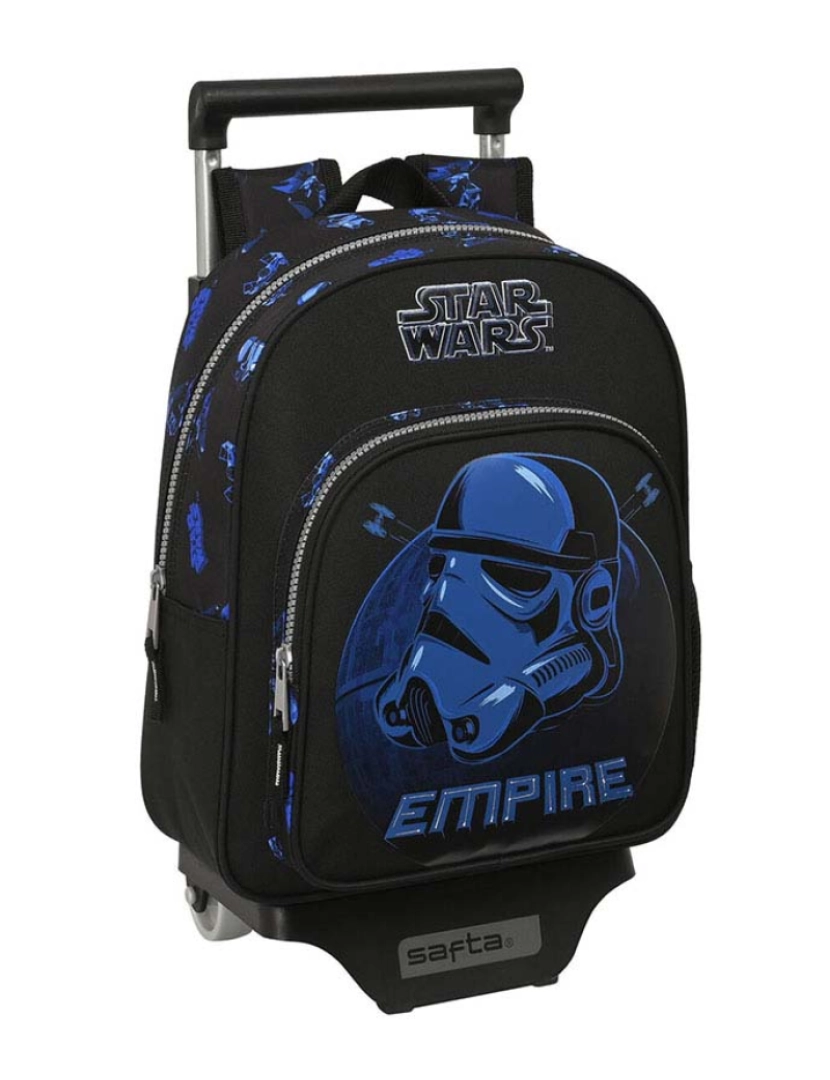 Star Wars - Mochila Escolar com Rodas Star Wars Digital escape Preto