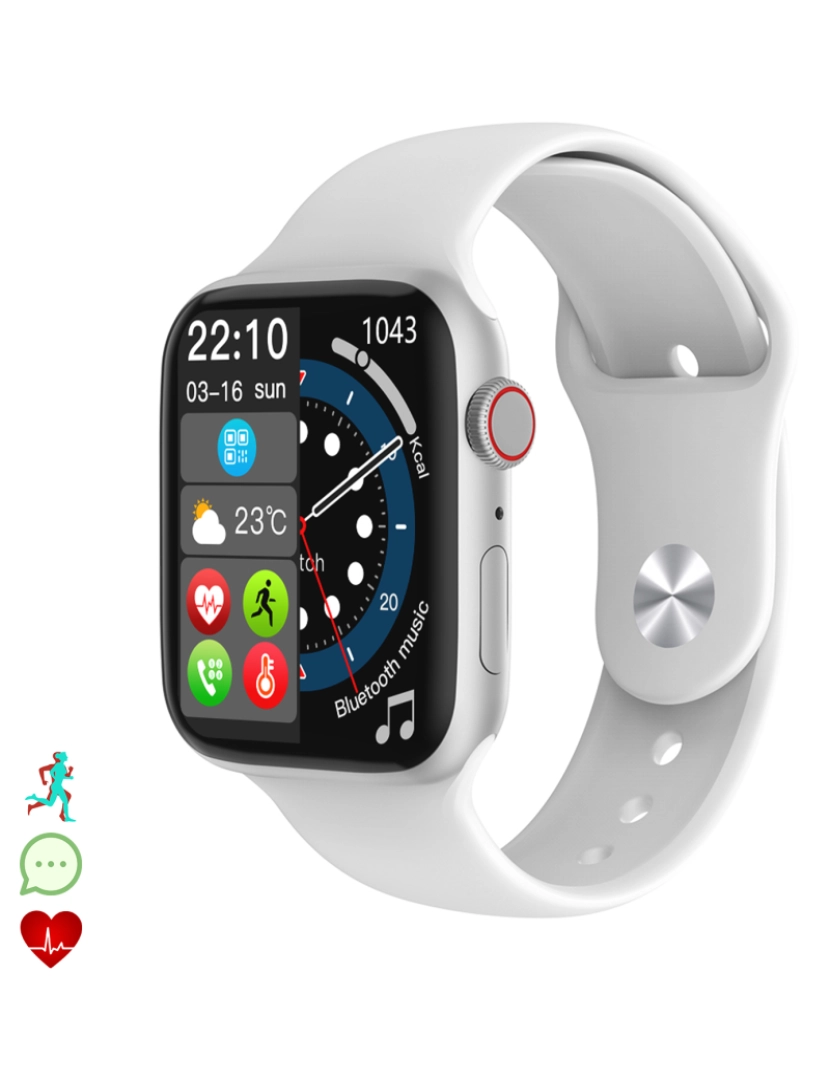 foto 1 de DAM. Smartwatch W38 Pro com tela 1.9, monitor cardíaco, pressão arterial e O2. carregamento sem fio. Coroa multifuncional inteligente.