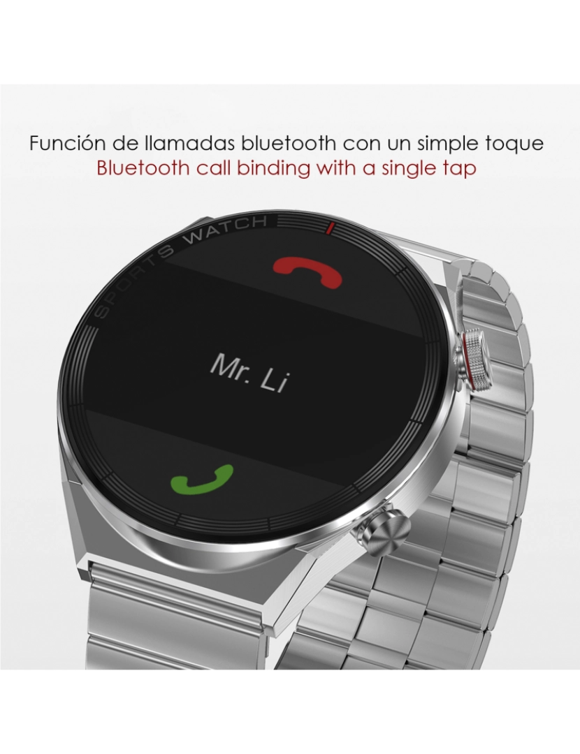 imagem de DAM. Smartwatch DT3 Mate com notificações, tela dividida, modos multiesportivos e monitor cardíaco. Pulseira de couro.4