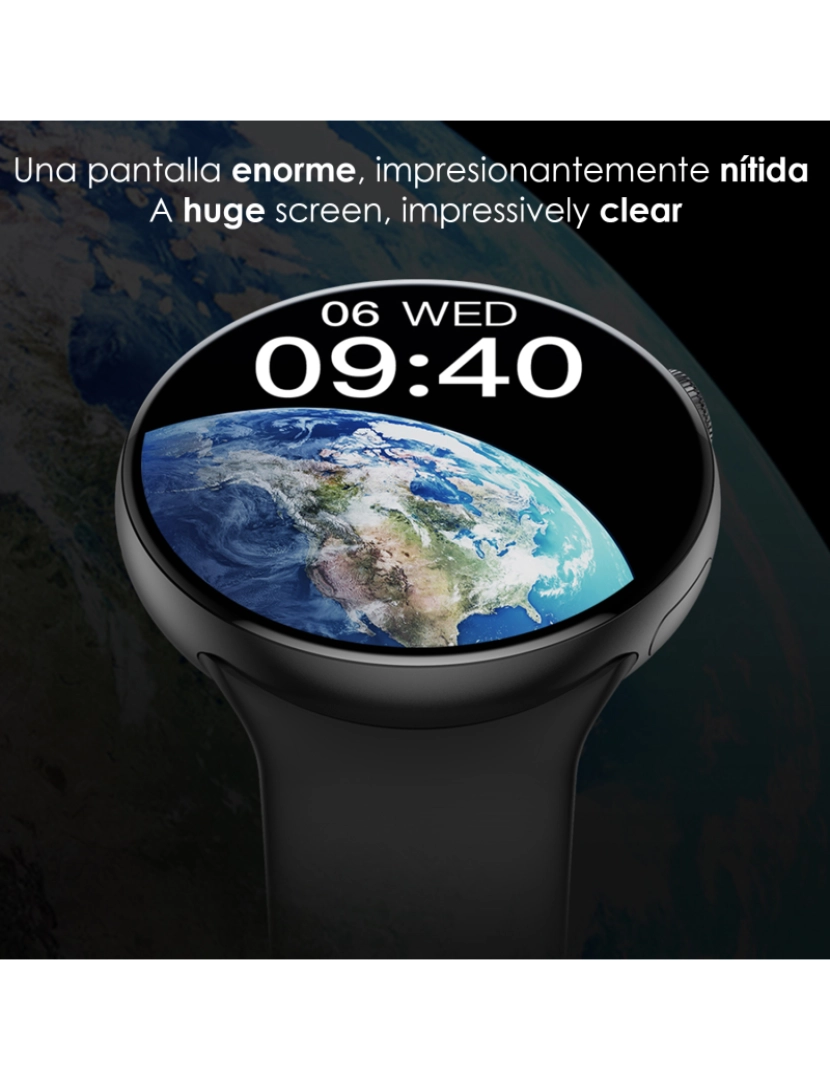imagem de DAM. Smartwatch Watch8Pro com modo multisport, termômetro, O2 no sangue, pressão arterial, ECG.2