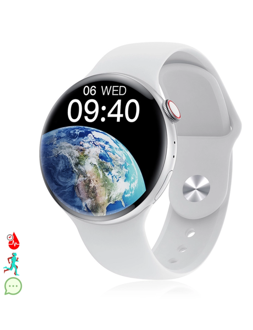 DAM - DAM. Smartwatch Watch8Pro com modo multisport, termômetro, O2 no sangue, pressão arterial, ECG.