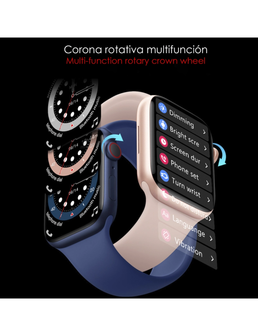 imagem de DAM. Smartwatch W28Max com tela 1.9, monitor cardíaco e ECG, modo multiesporte, acesso a Siri.2