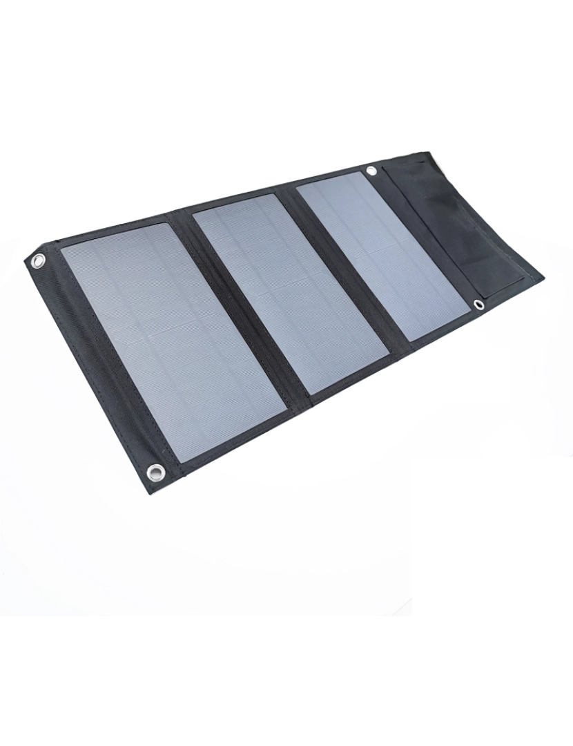 imagem de DAM. Carregador solar dobrável de 21W. Para tablet, PC, smartphone, câmera, etc.6