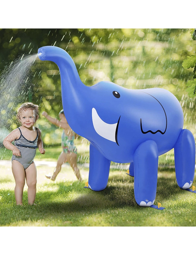 imagem de DAM. Elefante inflável gigante com aspersor de água no porta-malas. 220x160cm.2