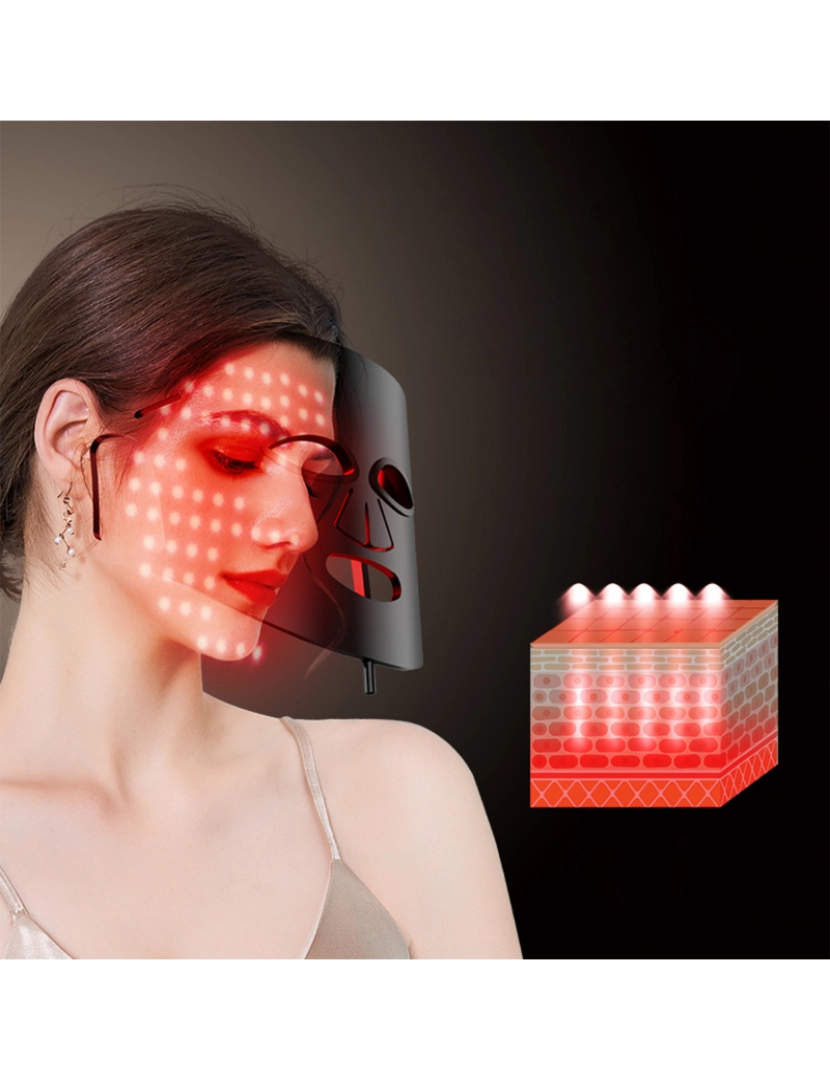 imagem de DAM. Máscara de tratamentos de pele por luz. Cuidados faciais, anti idade, rejuvenescimento da pele.3