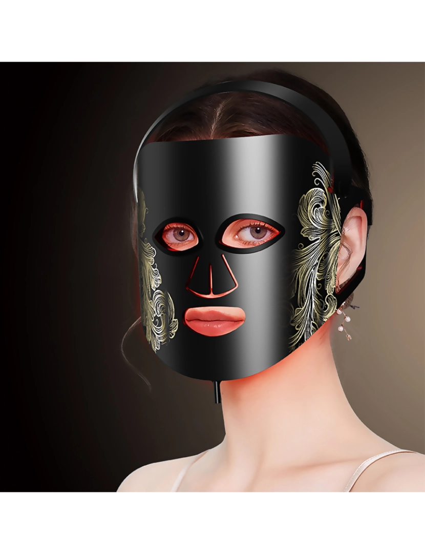 imagem de DAM. Máscara de tratamentos de pele por luz. Cuidados faciais, anti idade, rejuvenescimento da pele.5