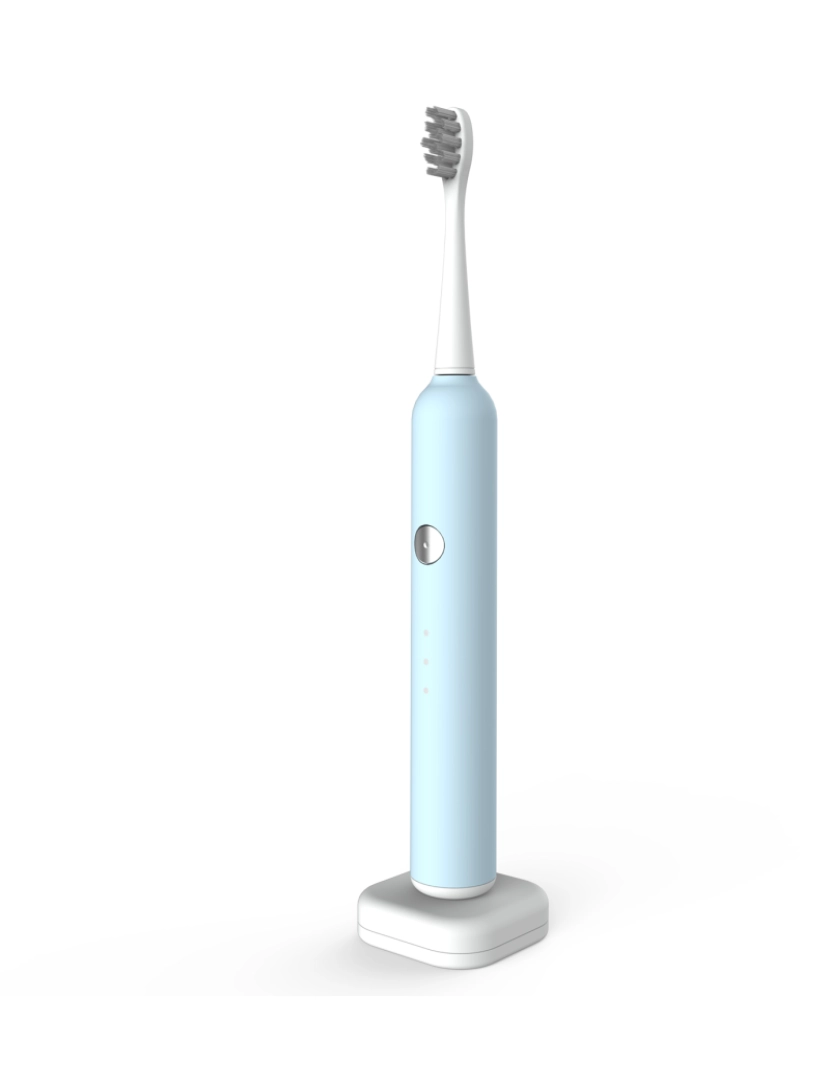 imagem de DAM. Escova de dentes elétrica com bateria recarregável e 3 cabeças. Carregamento sem fio indutivo.4
