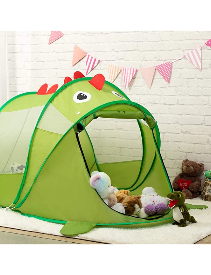 imagem de DAM. Tenda infantil dinossauro. 182x96cm. Jogo ao ar livre, dobrável. Aparecer.4