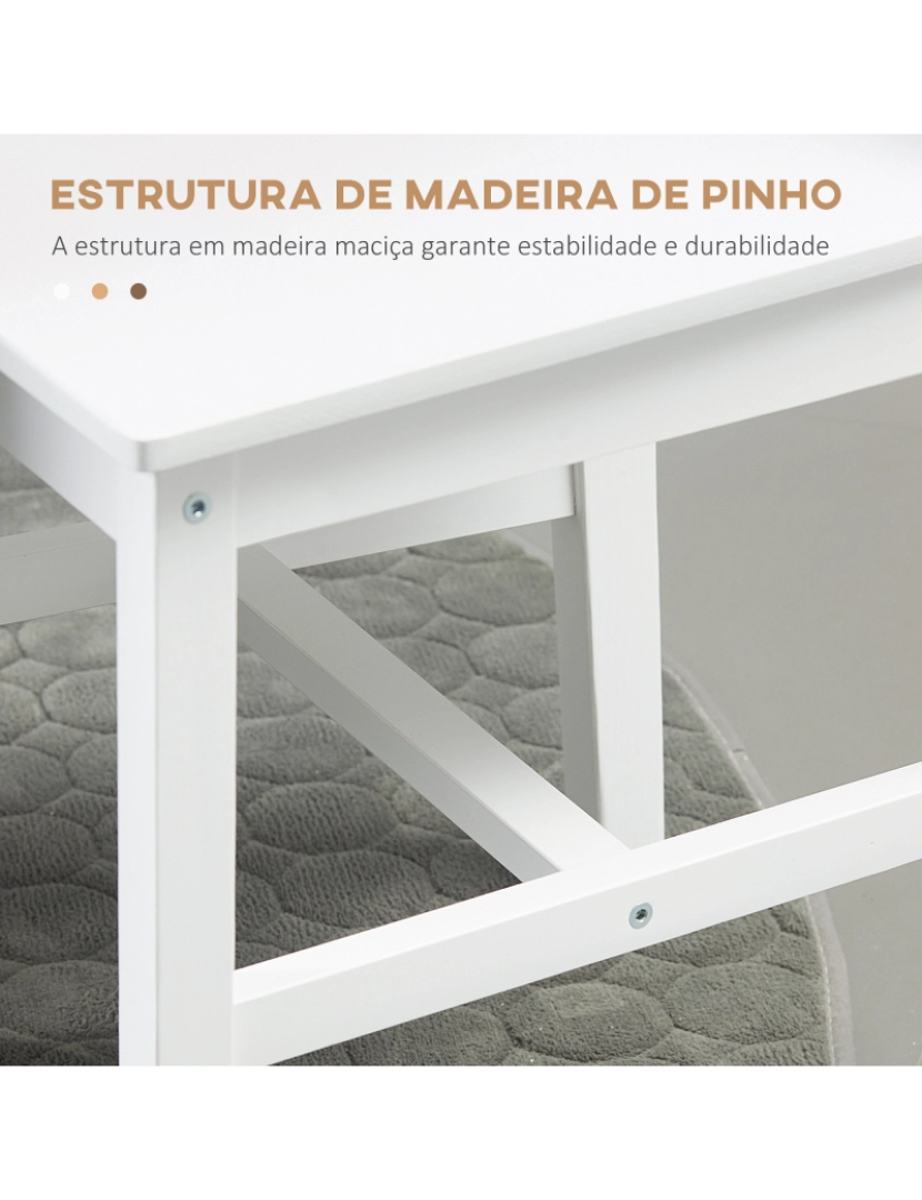 imagem de Cadeiras Sala de Jantar 41x46,5x85,5cm cor branco 835-910V01WT6