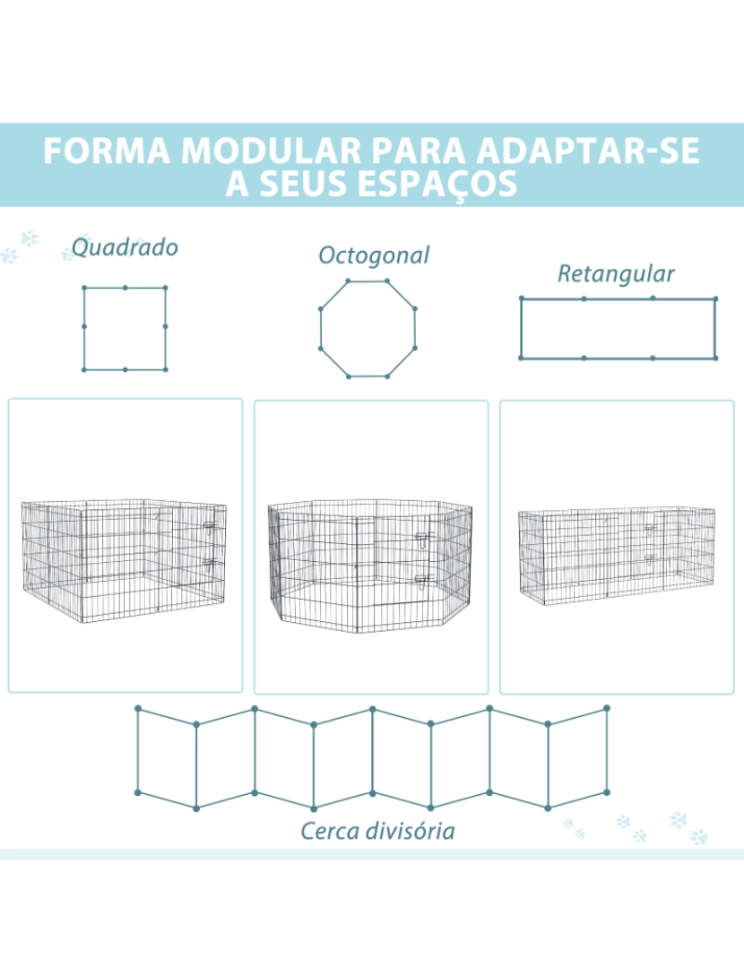 imagem de Parque para Cães 76x61cm cor preto D06-0204