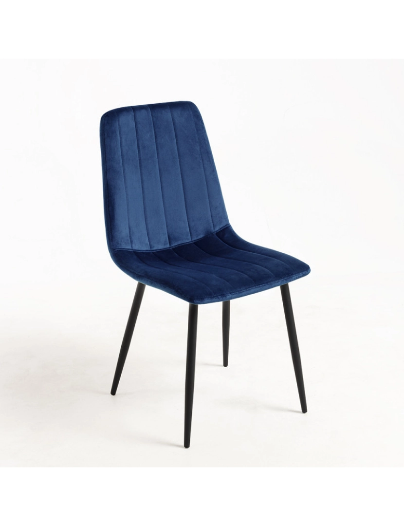 imagem de Cadeira Liny Veludo - Azul1
