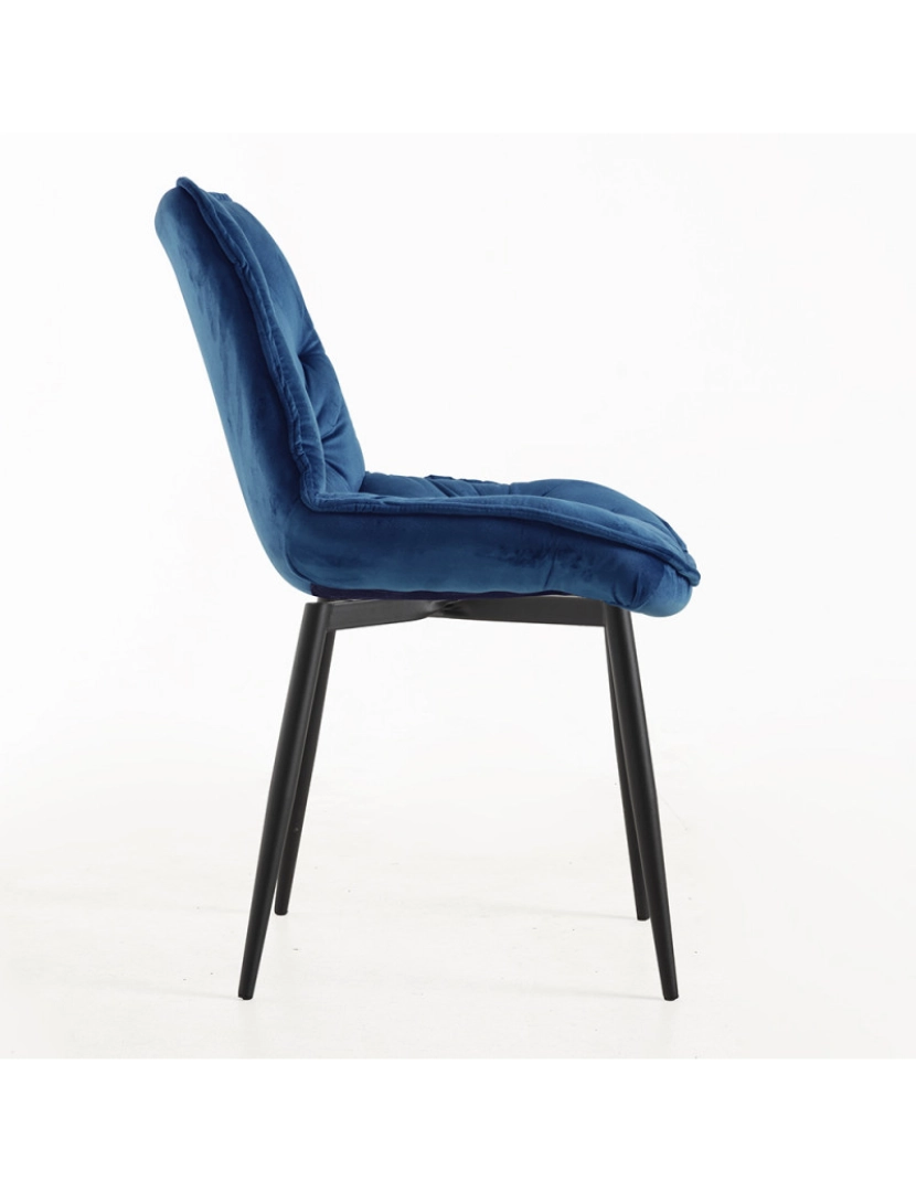 imagem de Pack 4 Cadeiras Miska Veludo - Azul2