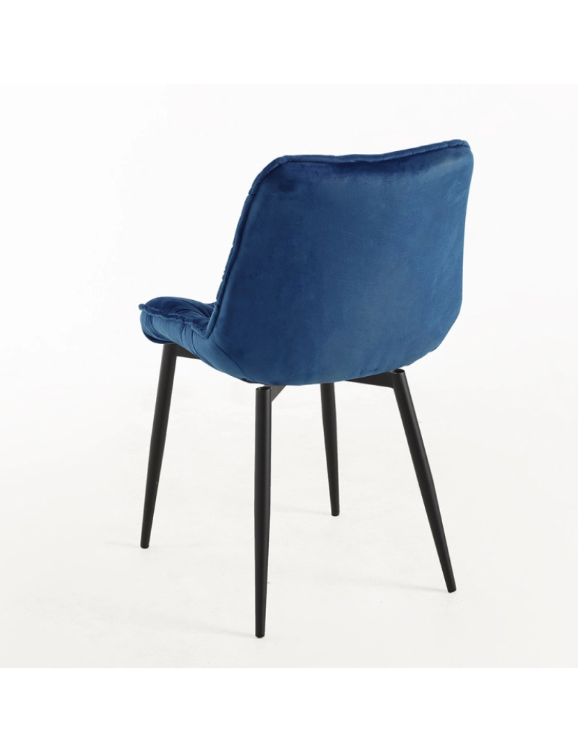 imagem de Pack 4 Cadeiras Miska Veludo - Azul3