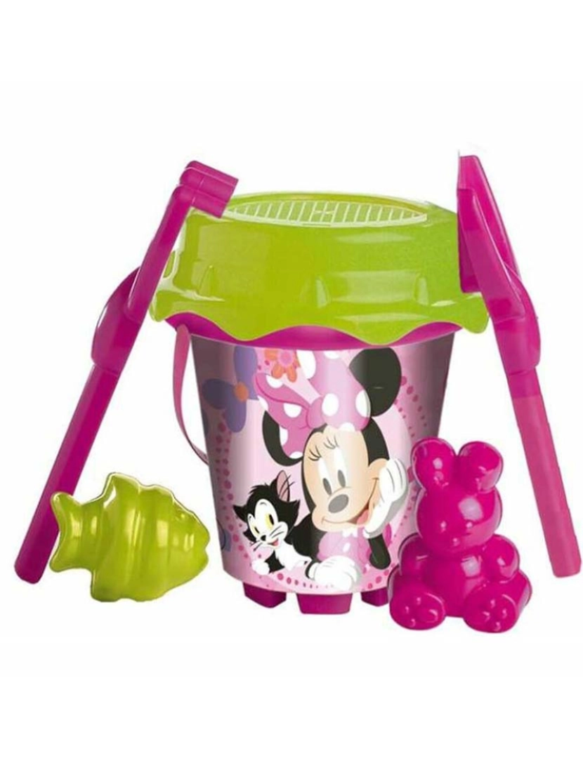 Minnie - Balde De Praia Minnie Mouse Pvc 6 Pcs