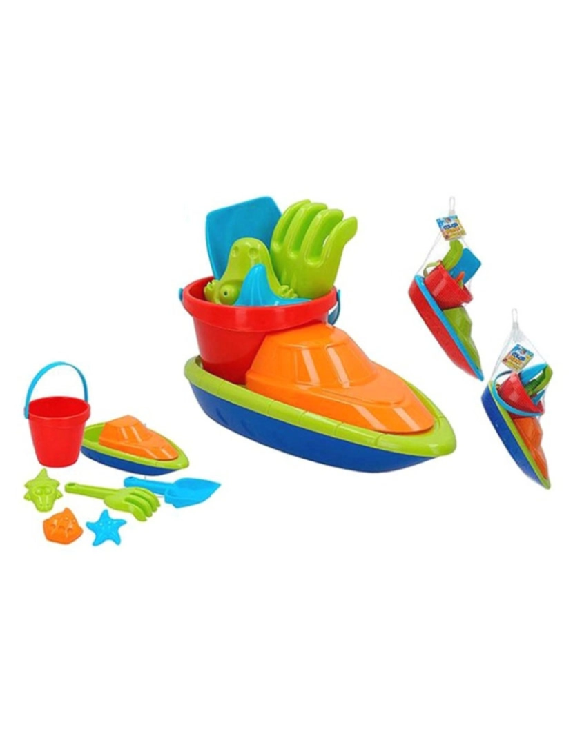 Colorbaby - Conjunto de brinquedos de praia Ship Colorbaby 7 pcs