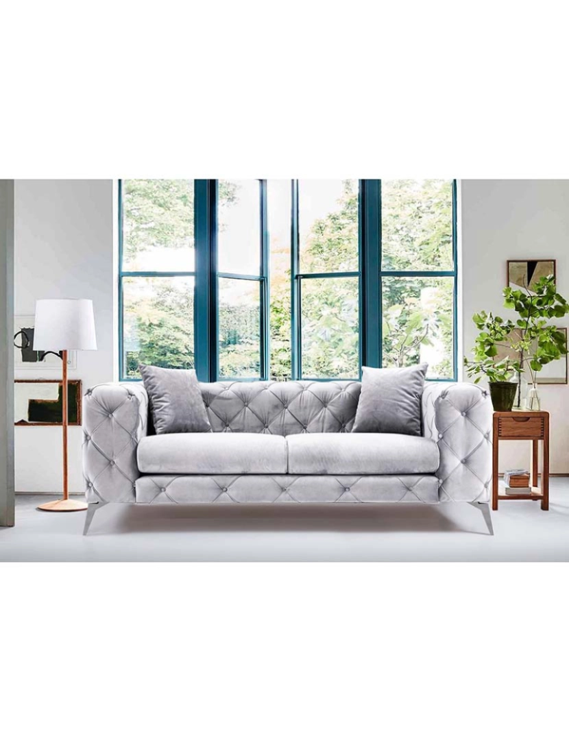 Atelier Del Sofa  - Sofá 2 Lugares Como Cinza Claro