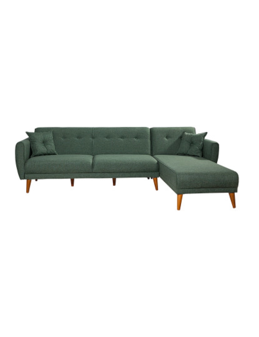 ASR - Sofá-Cama Chaiselongue Direita Aria Verde