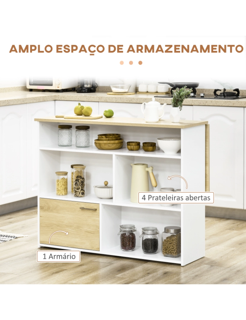 imagem de Mesa de Alta Extensível 116x79,5x91cm cor branco 835-953V00WT5