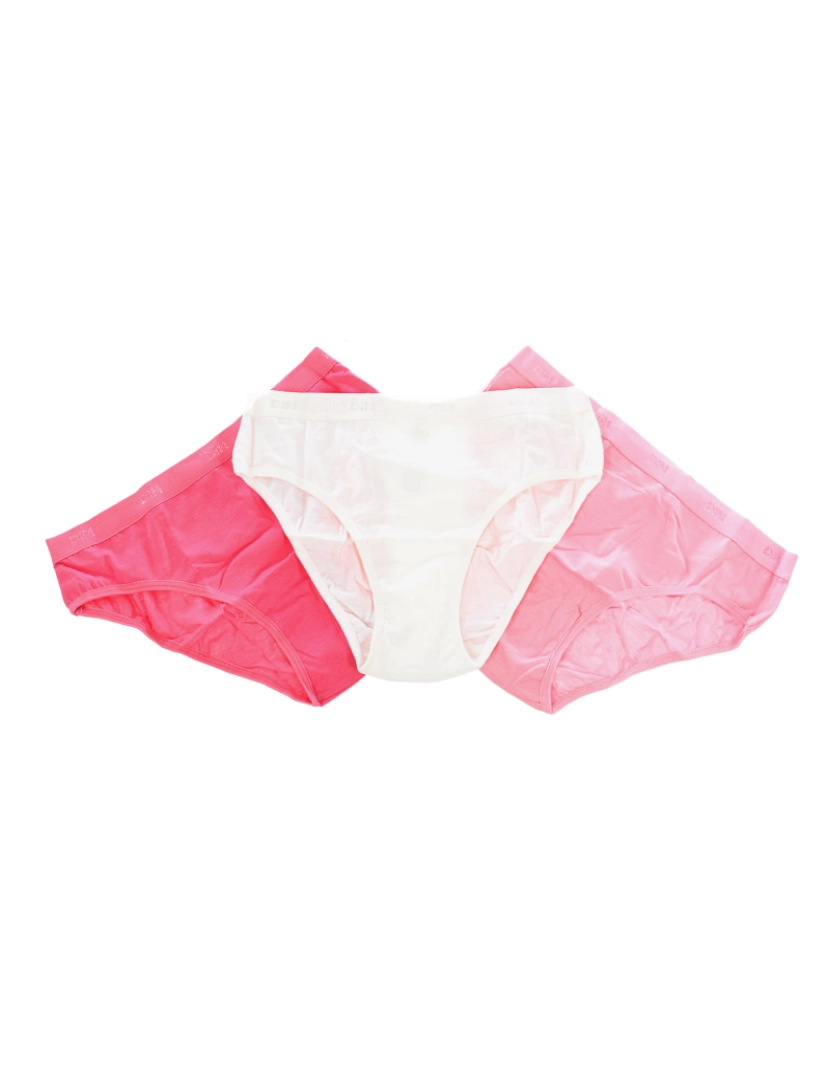 DIM - Conjunto de 3 cuecas Rosa-branco