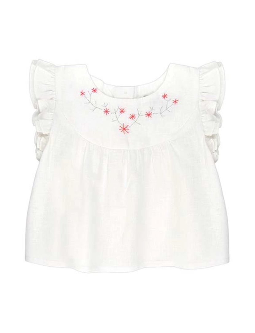 Bonnet à Pompom - Blusa Menina Branco