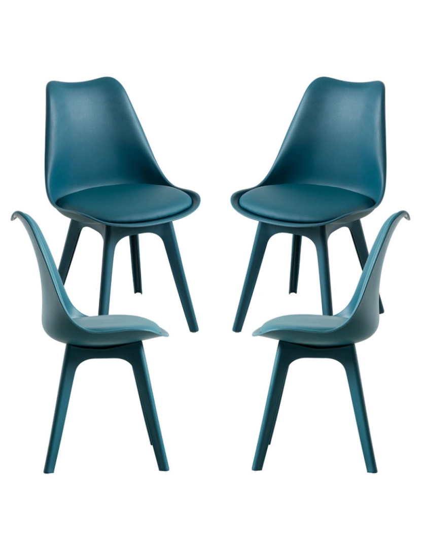 Presentes Miguel - Pack 4 Cadeiras Synk Suprym - Verde-azulado