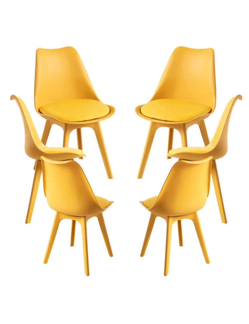 Presentes Miguel - Pack 6 Cadeiras Synk Suprym - Amarelo